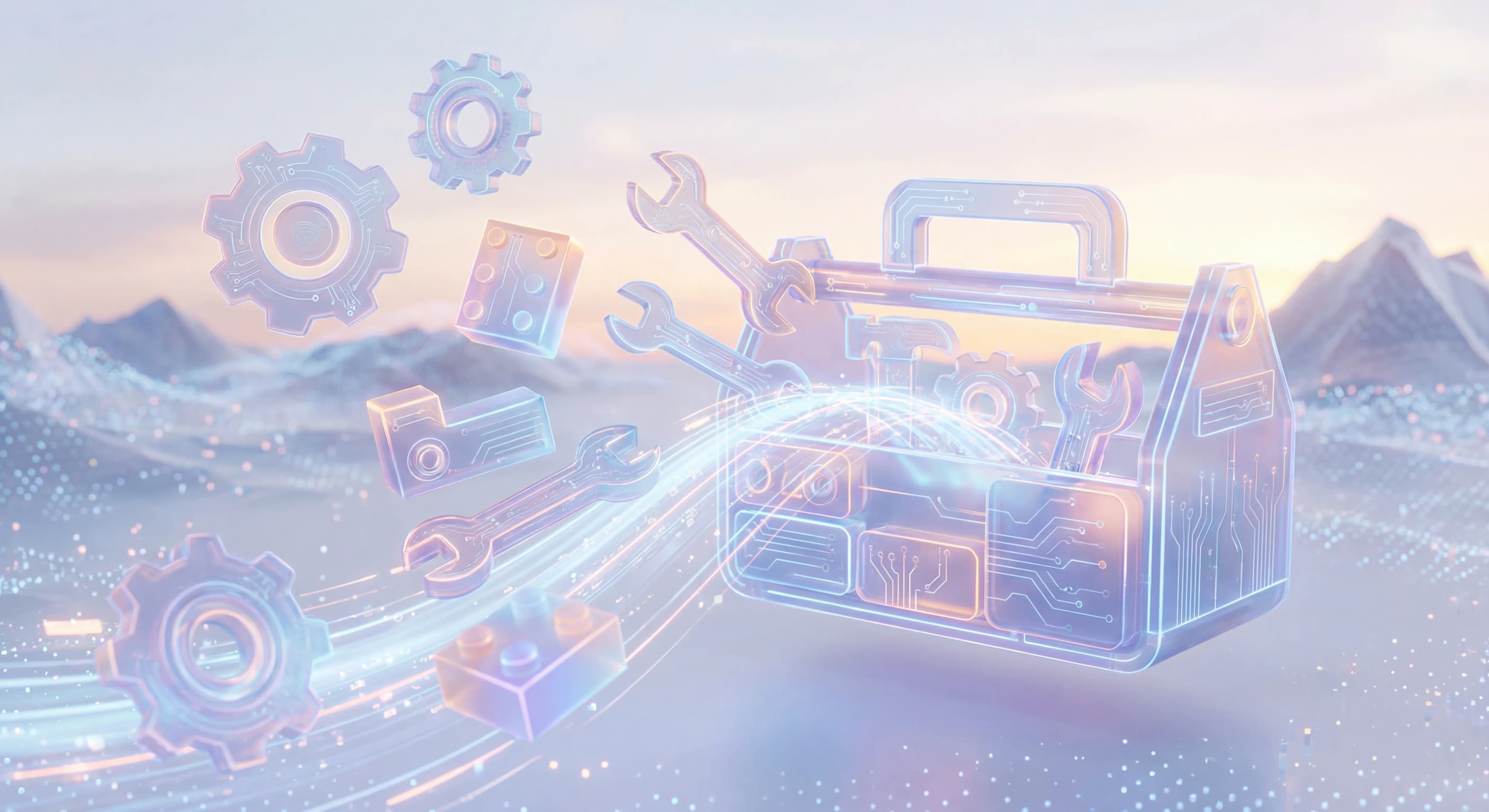 Abstrakcyjna wizualizacja danych i dashboardów na tle jeziora